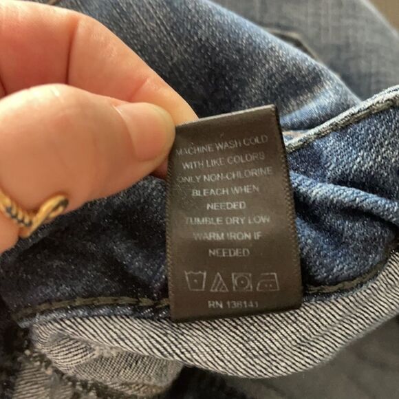 People’s Liberation cropped ankle crop skinny jeans embroidered denim pants 7 8 - Picture 13 of 15